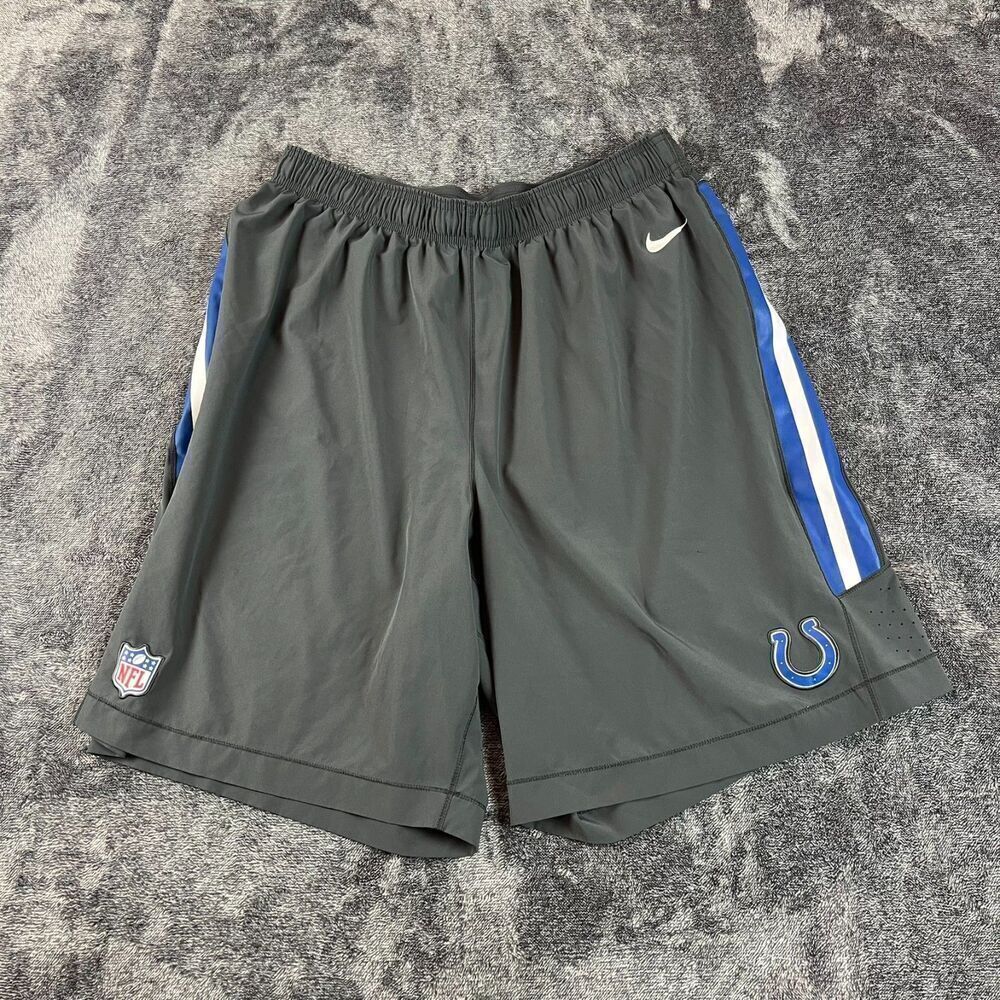 SOLD Nike On-Field Indianapolis Colts NFL Gray Athletic XXL Shorts 10" Inseam